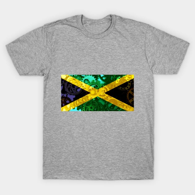 Flag of Jamaica - Gears T-Shirt by DrPen